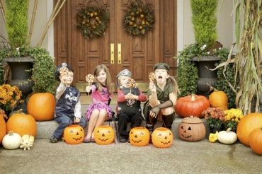 Autistic children during Halloween